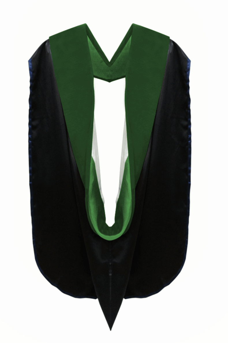 Doctor of Medicine Hood - Kelly Green & White - Graduation Seller