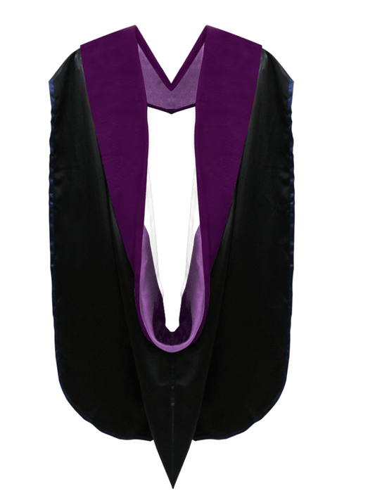 Doctor of Law Hood - Purple & White - Graduation Seller