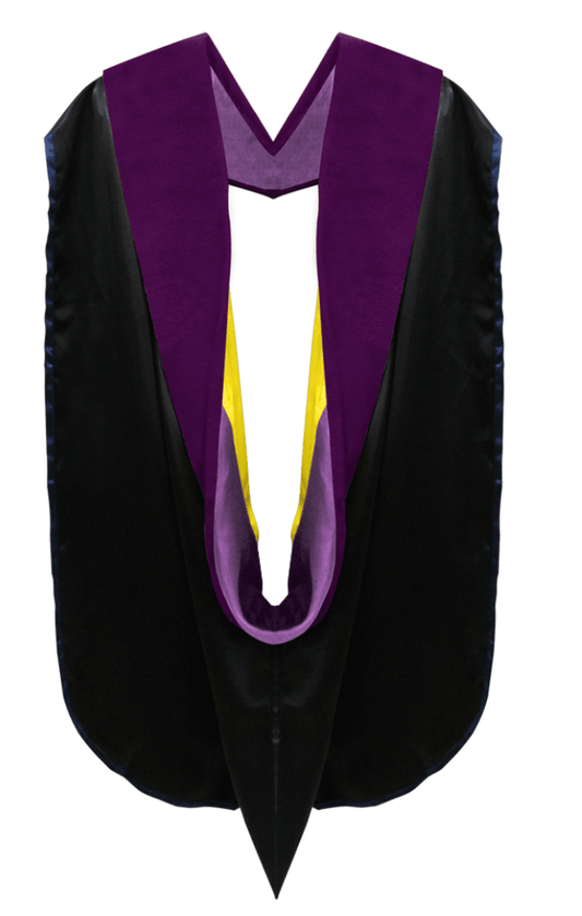 Doctor of Law Hood - Purple & Gold - Graduation Seller