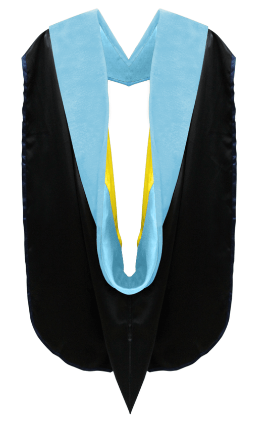 Doctor of Education Hood - Light Blue & Gold - Graduation Seller
