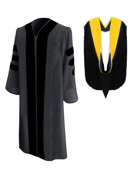 Classic Doctoral Gown & Hood Package - Graduation Seller