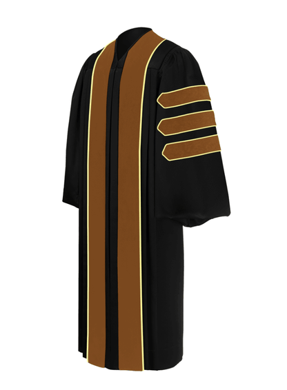 8 Luxury Doctoral Gown with Gold Trim – Elegance for Your Graduation Day - Graduation Seller