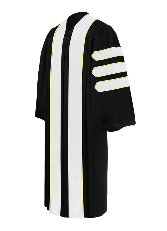 8 Luxury Doctoral Gown with Gold Trim – Elegance for Your Graduation Day - Graduation Seller