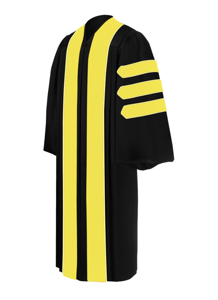 8 Luxury Doctoral Gown with Gold Trim – Elegance for Your Graduation Day - Graduation Seller