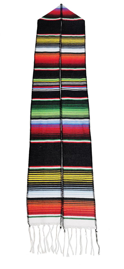 Black Mexican Serape Graduation Stole/Sash - Graduation Seller