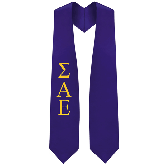 Sigma Alpha Epsilon Greek Lettered Stole - Graduation Seller