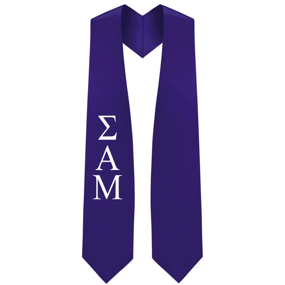 Sigma Alpha Mu Greek Lettered Stole - Graduation Seller