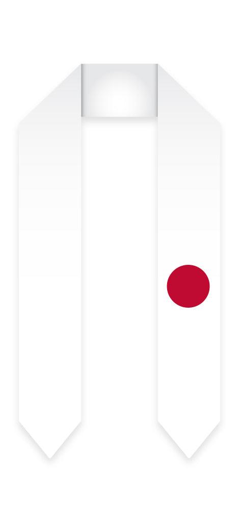 Japan Graduation Stole - Japanese Flag Sash - Graduation Seller