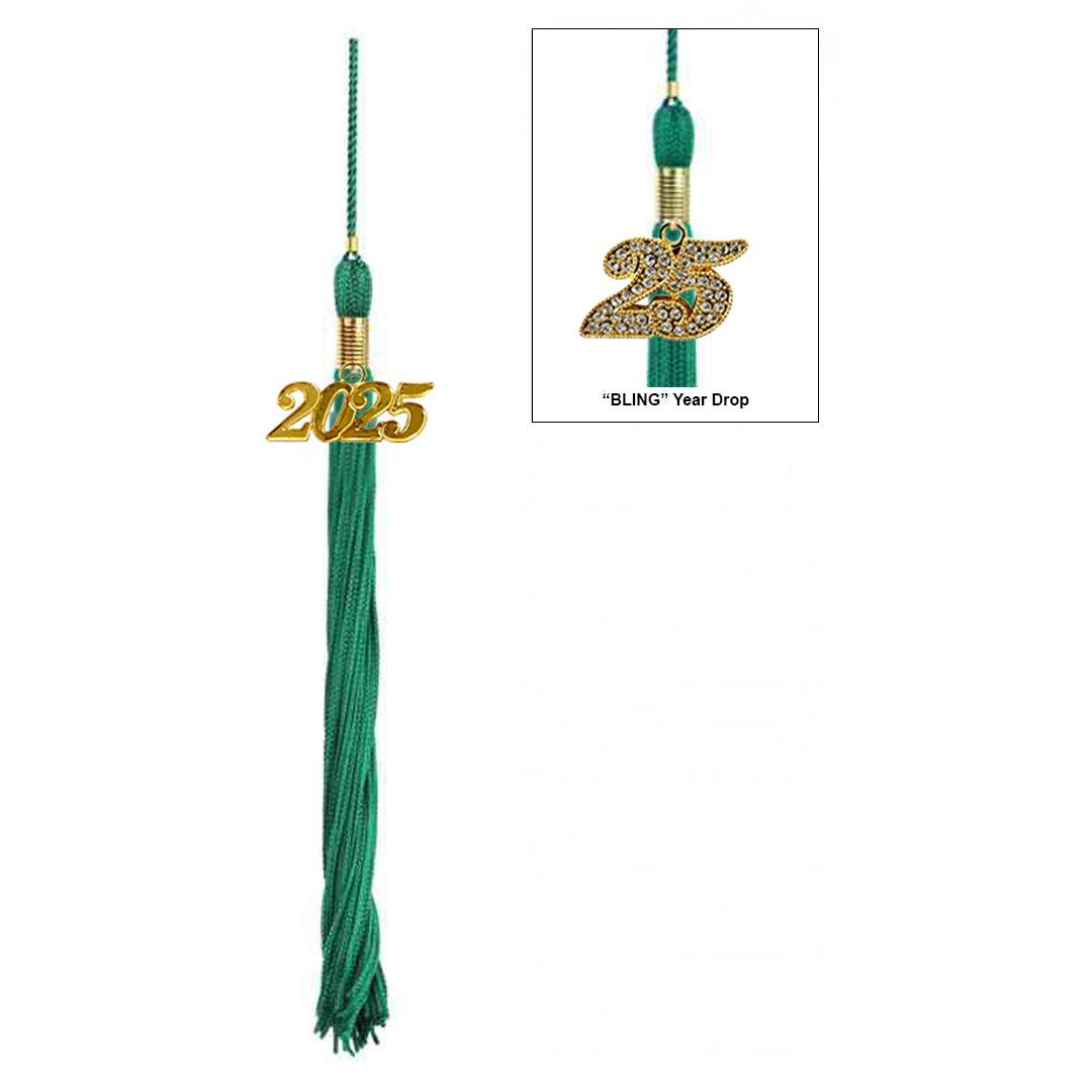 Shiny Emerald Green Elementary Cap & Tassel - Graduation Seller