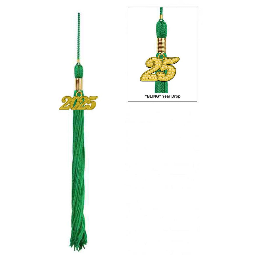 Matte Green Junior High/Middle School Cap & Tassel - Graduation Seller
