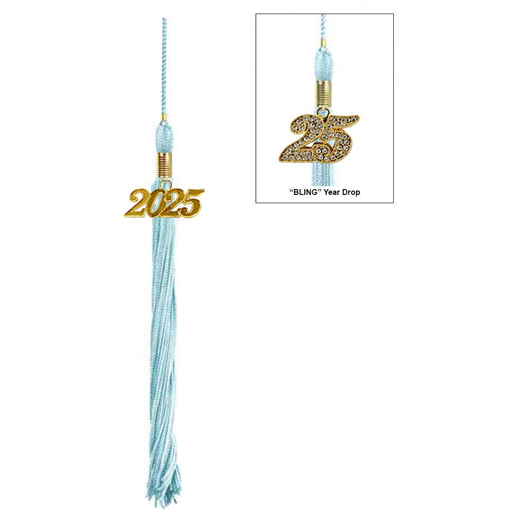 Shiny Light Blue High School Cap & Gown - Graduation Seller