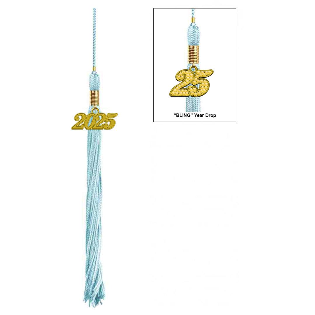 Shiny Light Blue Elementary Cap & Tassel - Graduation Seller