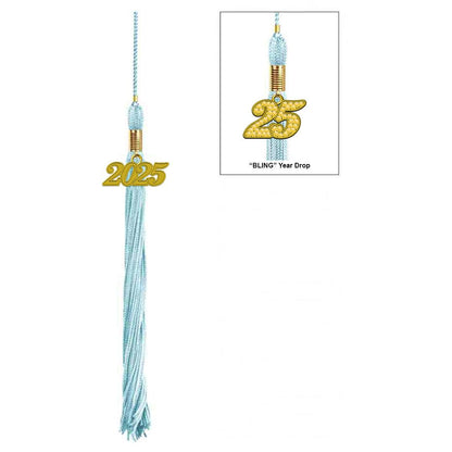 Shiny Light Blue Elementary Cap & Tassel - Graduation Seller