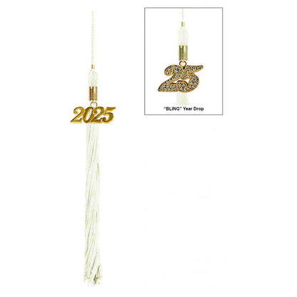 Shiny White High School Cap & Gown - Graduation Seller