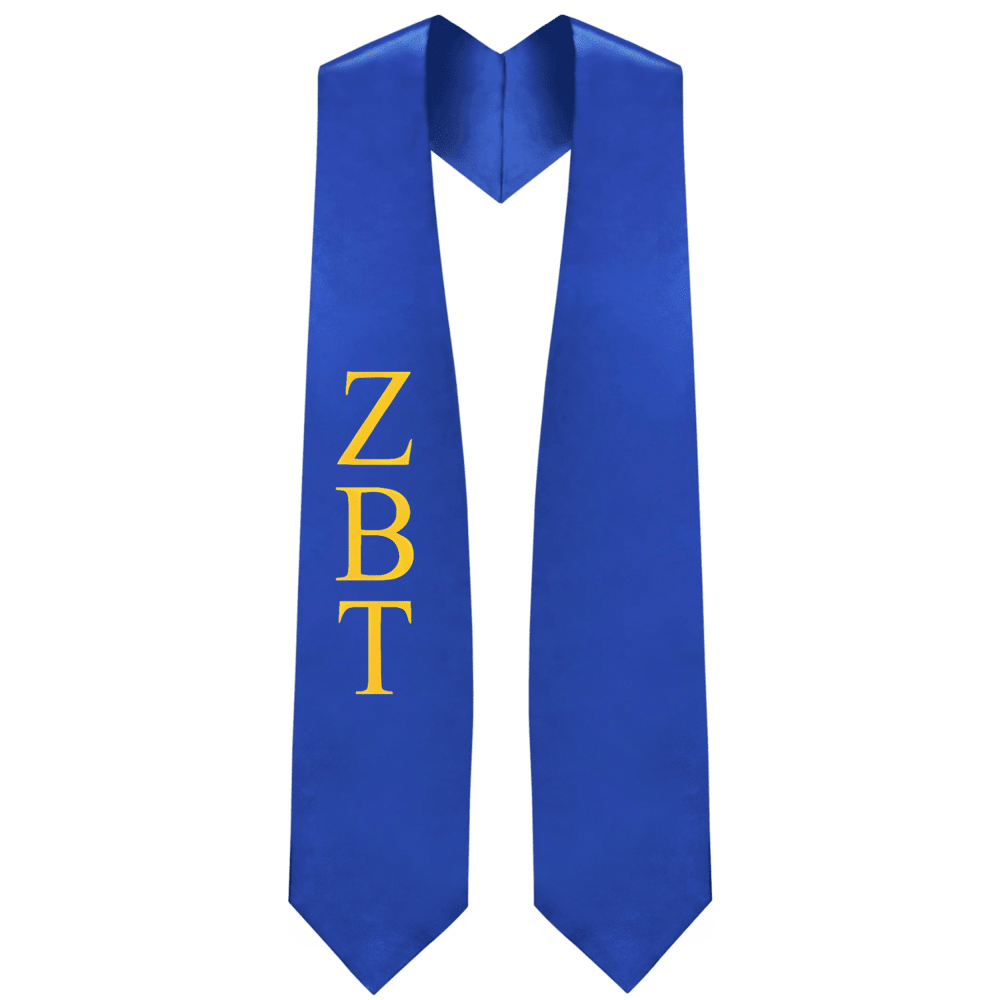 Zeta Beta Tau Greek Lettered Stole - Graduation Seller