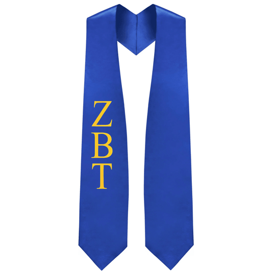 Zeta Beta Tau Greek Lettered Stole - Graduation Seller