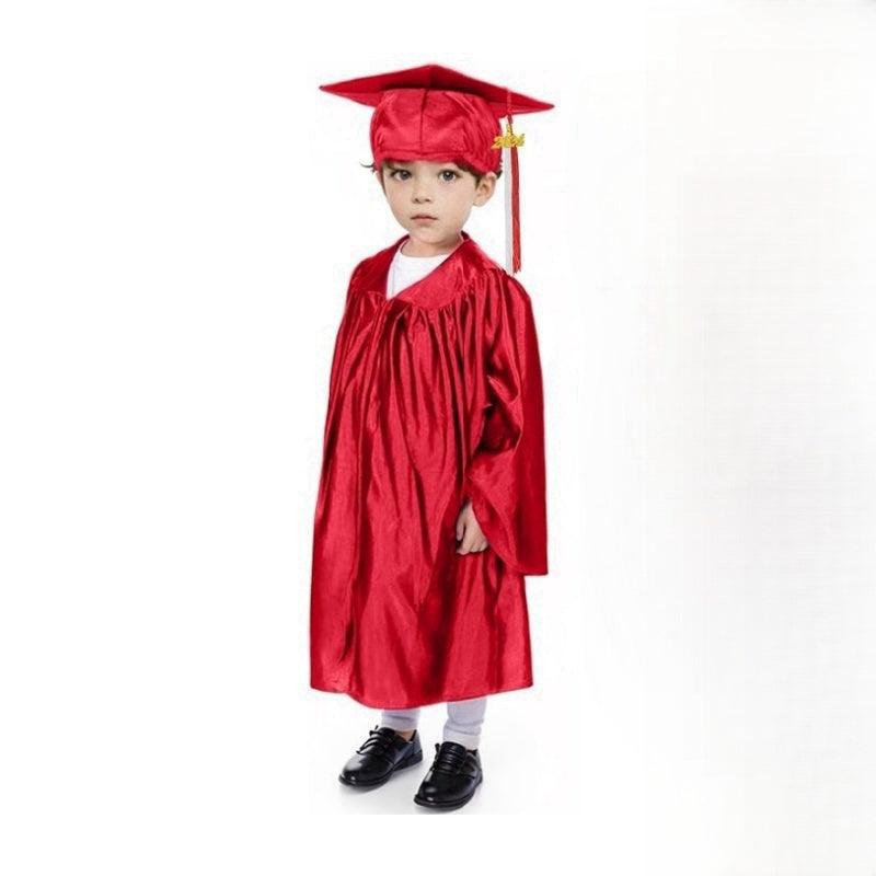 12 Colors Shiny Kindergarten/Preschool Graduation Cap and Gown - Graduation Seller