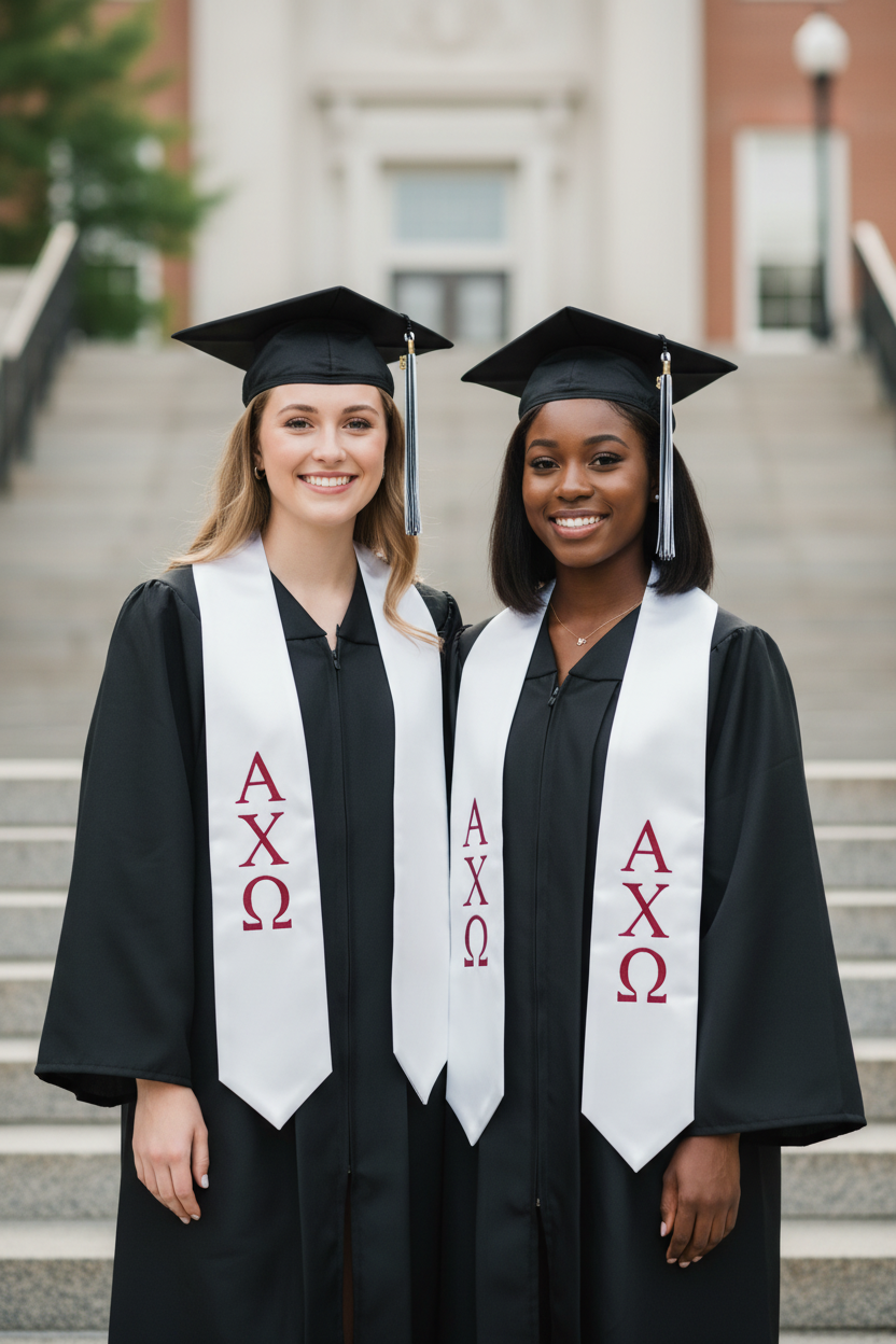 Alpha Chi Omega Greek Lettered Stole