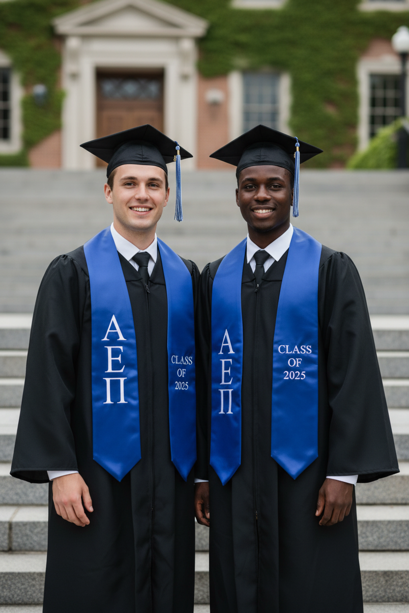Alpha Epsilon Pi Greek Lettered Stole w/ Year