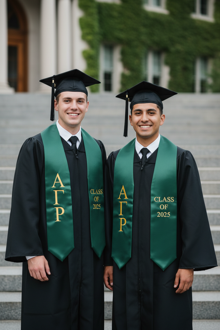 Alpha Gamma Rho Greek Lettered Stole w/ Year