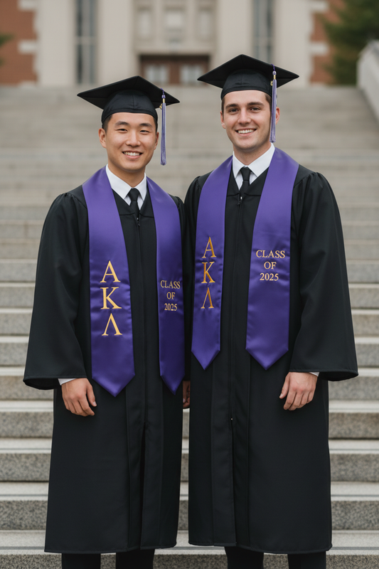 Alpha Kappa Lambda Greek Lettered Stole w/ Year