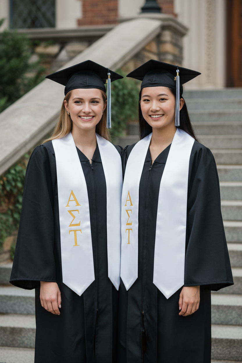 Alpha Sigma Tau Greek Lettered Stole