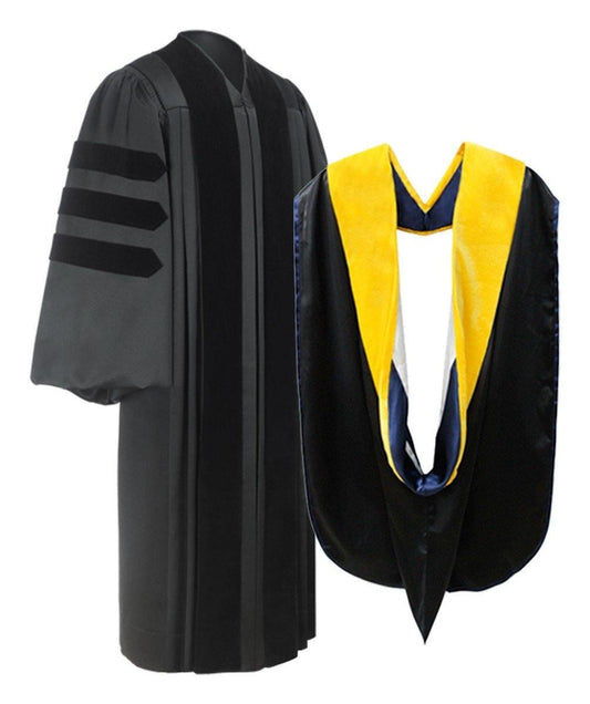 Deluxe Doctorate Gown & Hood Package - Graduation Seller
