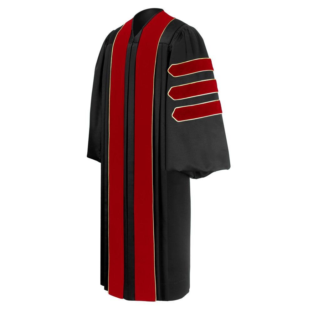 8 Luxury Doctoral Gown with Gold Trim – Elegance for Your Graduation Day - Graduation Seller