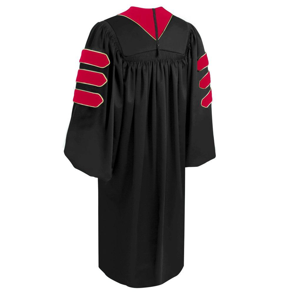 8 Luxury Doctoral Gown with Gold Trim – Elegance for Your Graduation Day - Graduation Seller