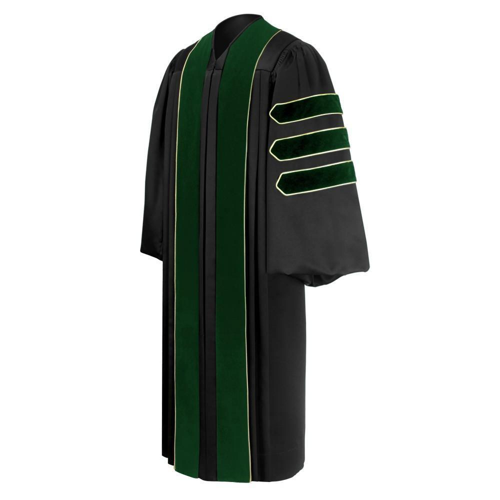 8 Luxury Doctoral Gown with Gold Trim – Elegance for Your Graduation Day - Graduation Seller