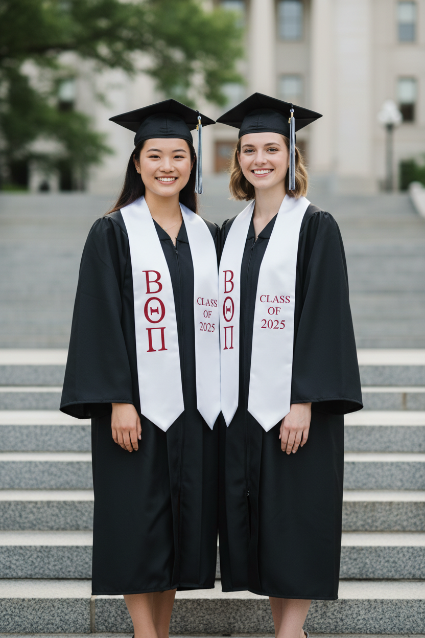 Beta Theta Pi Greek Lettered Stole w/ Year