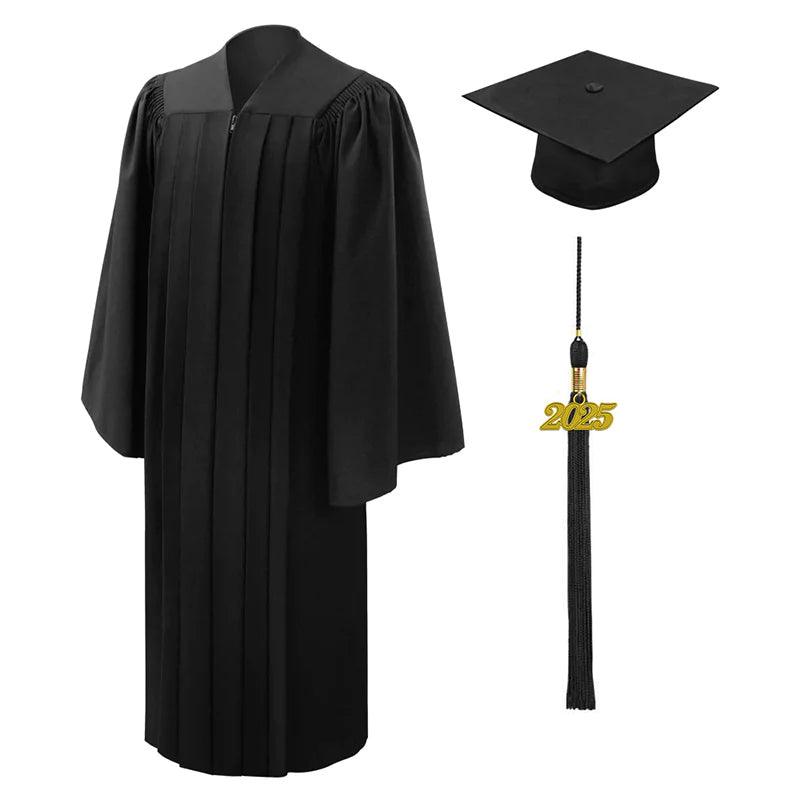 Deluxe Black Bachelors Academic Cap & Gown - Graduation Seller