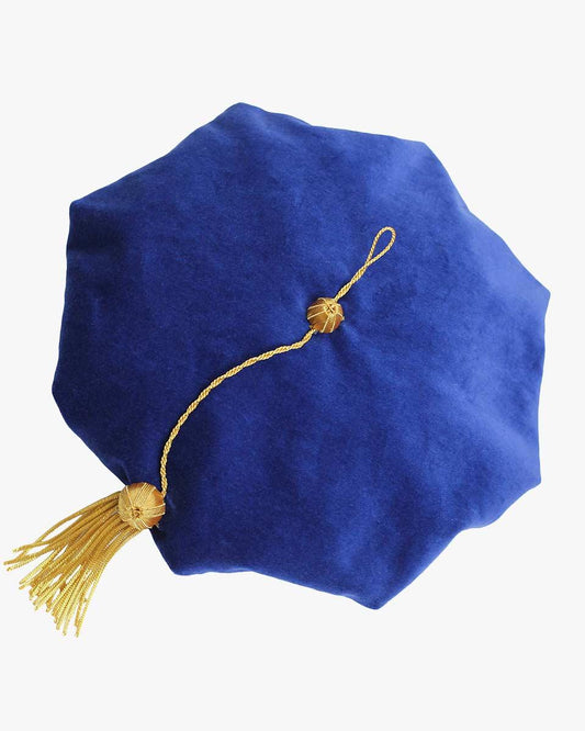 Blue Deluxe Doctorate Tam – 6-8 Sided Available - Graduation Seller