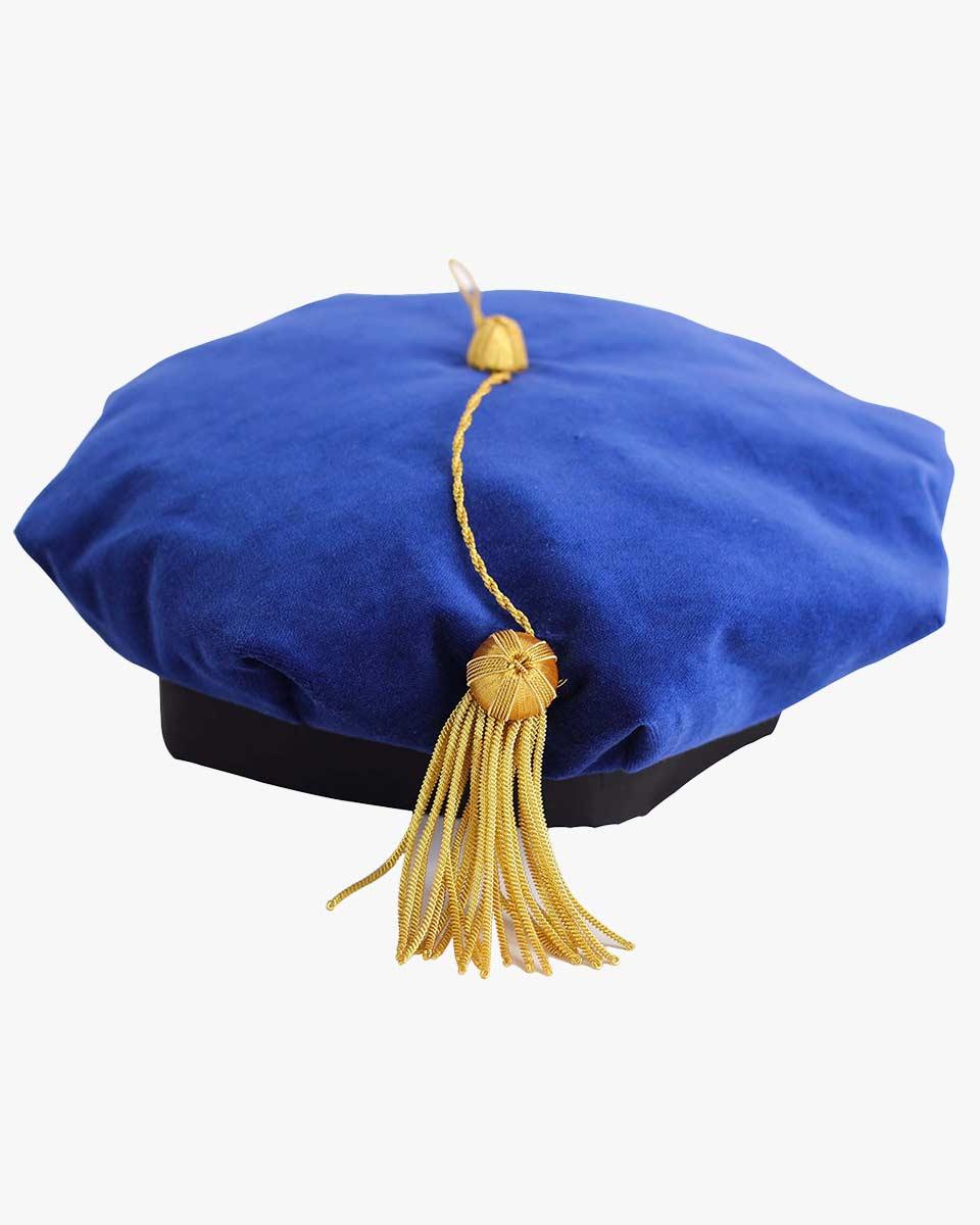 Blue Deluxe Doctorate Tam – 6-8 Sided Available - Graduation Seller