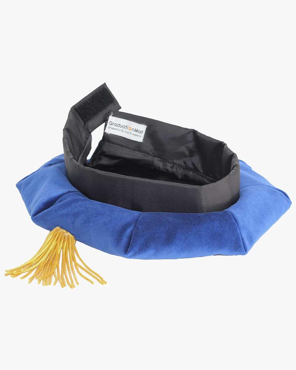 Blue Deluxe Doctorate Tam – 6-8 Sided Available - Graduation Seller