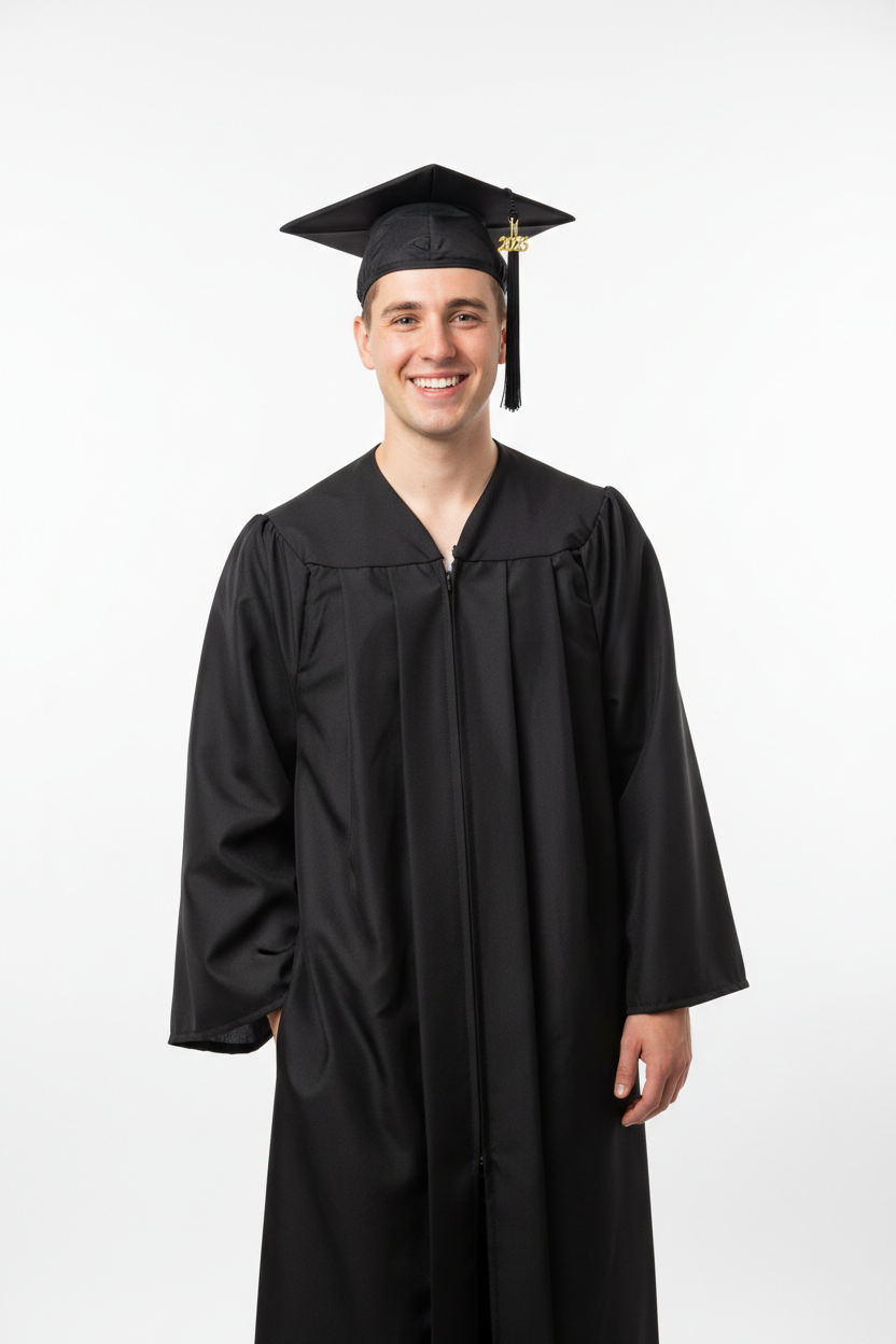 Cal Poly Pomona Matte Black Cap Gown