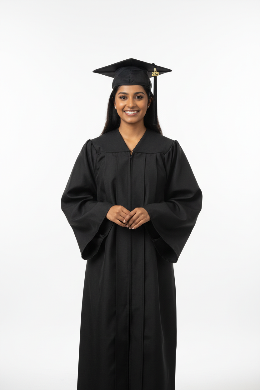 Cal State Fresno Matte Black Cap Gown