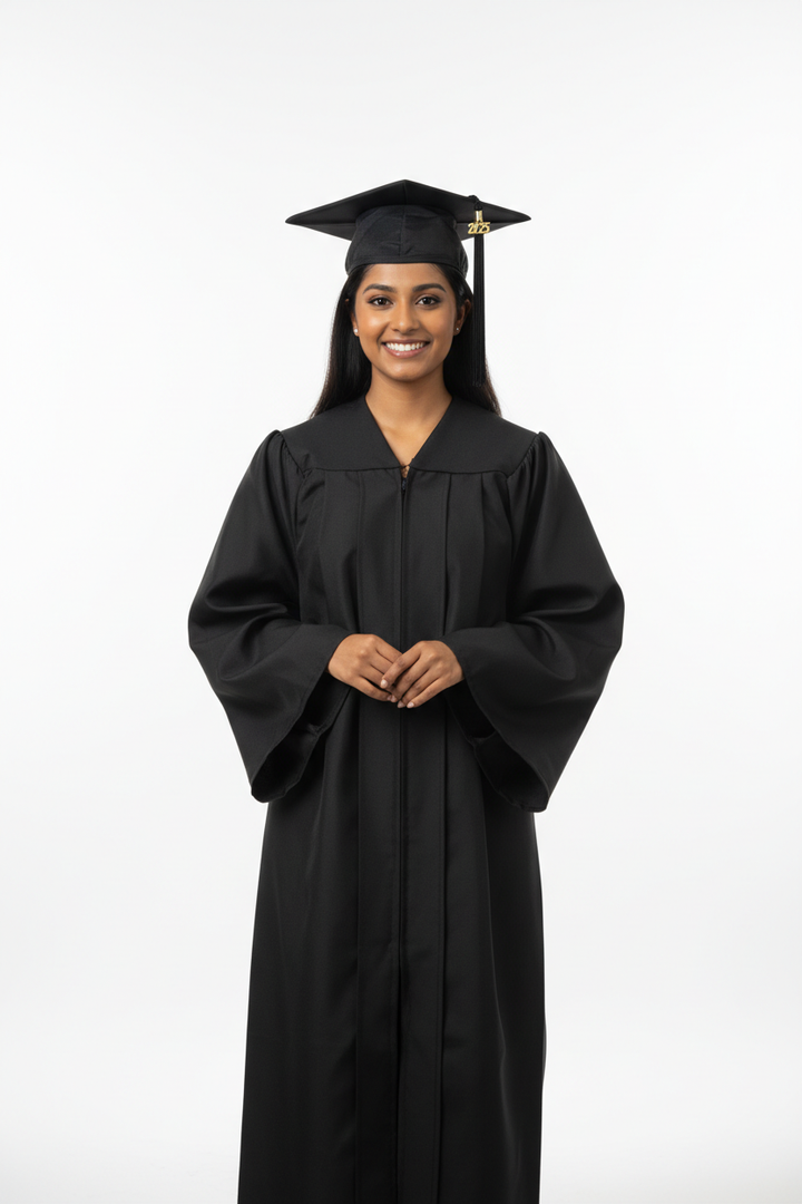 Cal State Fresno Matte Black Cap Gown