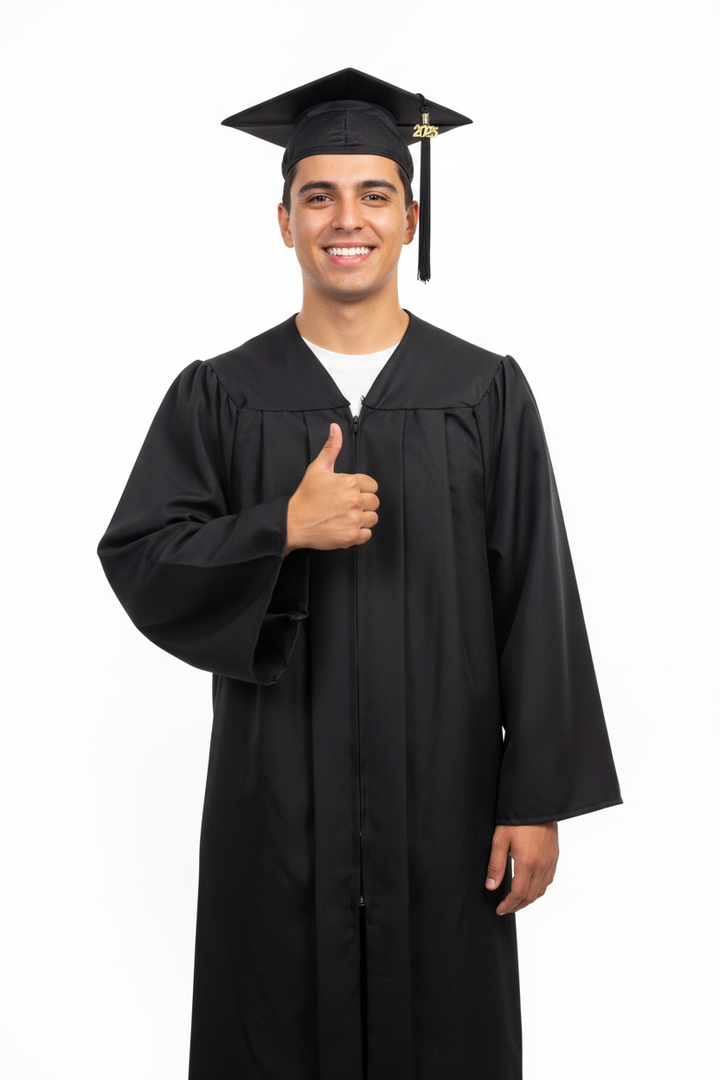 Cal State LA Matte Black Cap Gown
