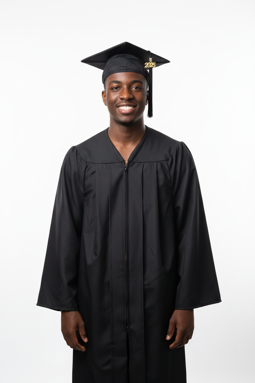 Cal State Long Beach Matte Black Cap Gown