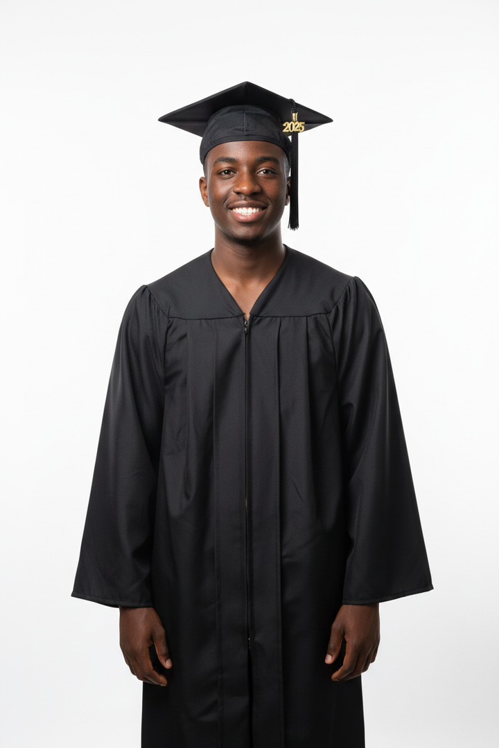 Cal State Long Beach Matte Black Cap Gown