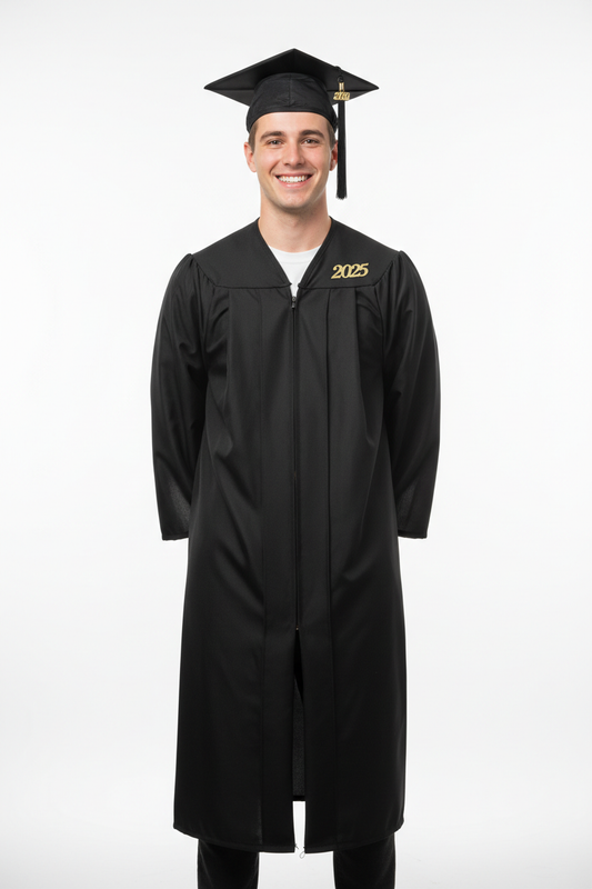 Cal State Maritime Matte Black Cap Gown