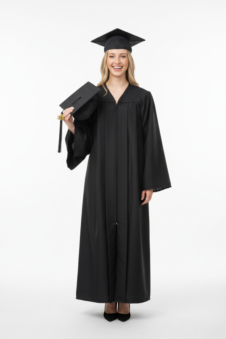 Cal State Sacramento Matte Black Cap Gown