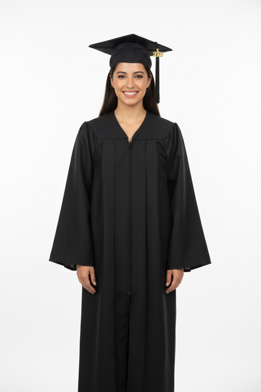 Cal State Stanislaus Matte Black Cap Gown