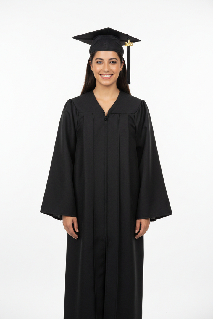 Cal State Stanislaus Matte Black Cap Gown