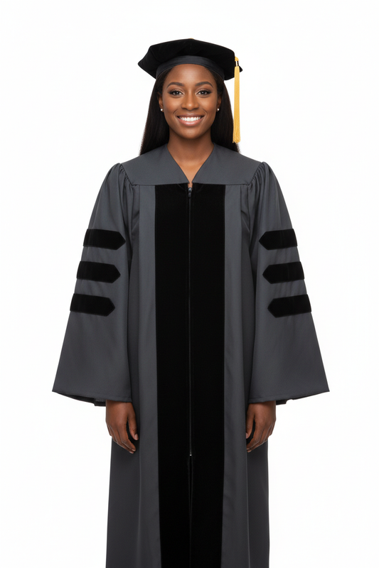 Classic Doctoral Tam & Gown 模特展示图