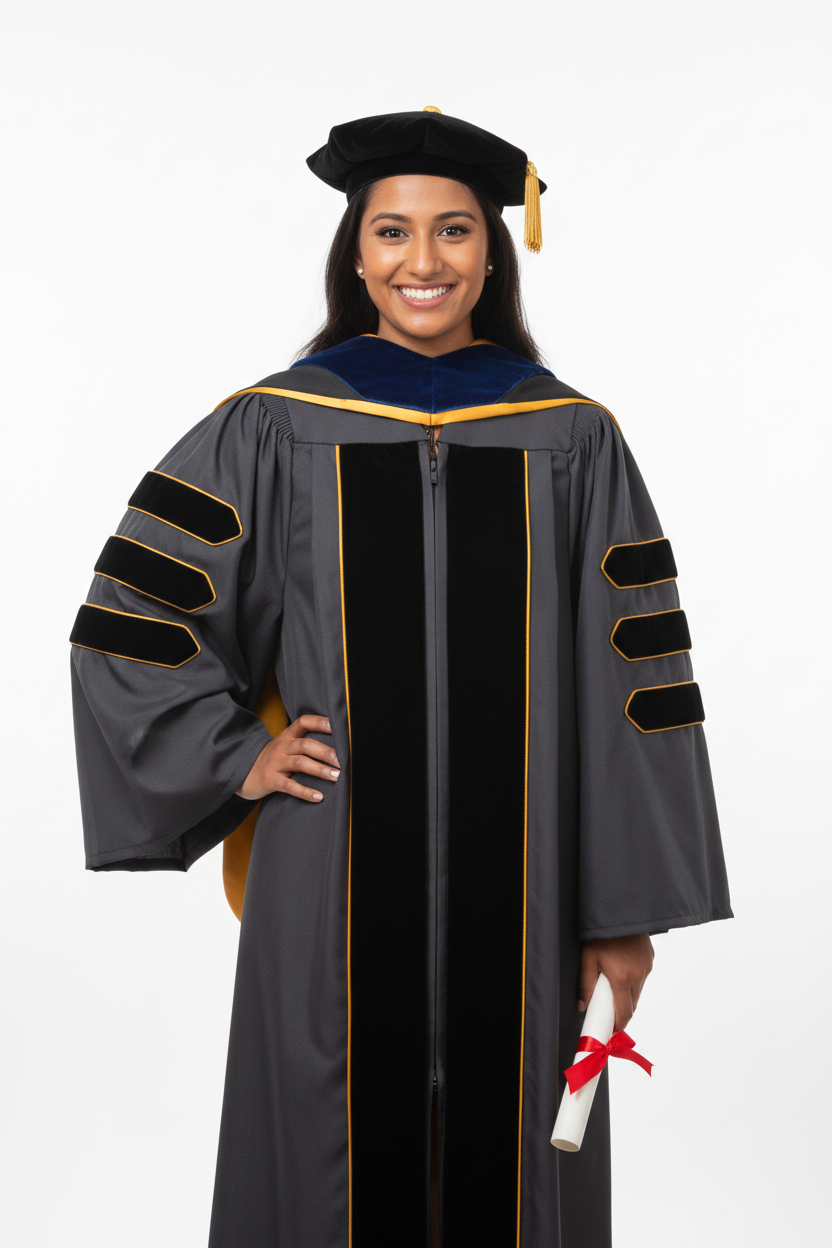 Classic UC Irvine Doctoral Regalia 模特展示图