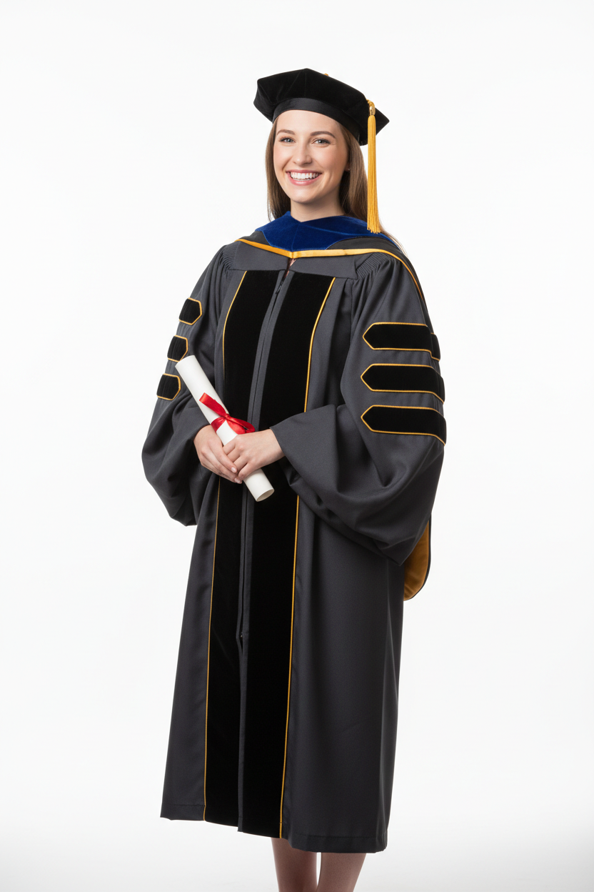 Classic UC Santa Cruz Doctoral Regalia 模特展示图