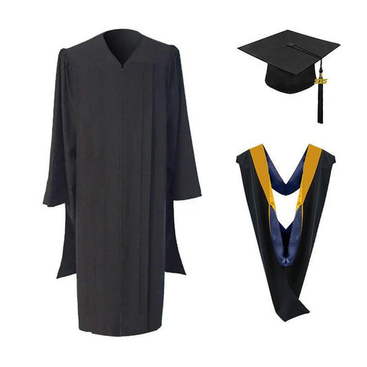 Masters Cap, Gown & Hood Package for Cal State Maritime Academy Graduation - Graduation Seller