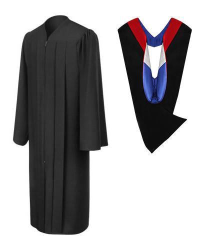 Matte Black Bachelors Gown & Hood Package - Graduation Seller